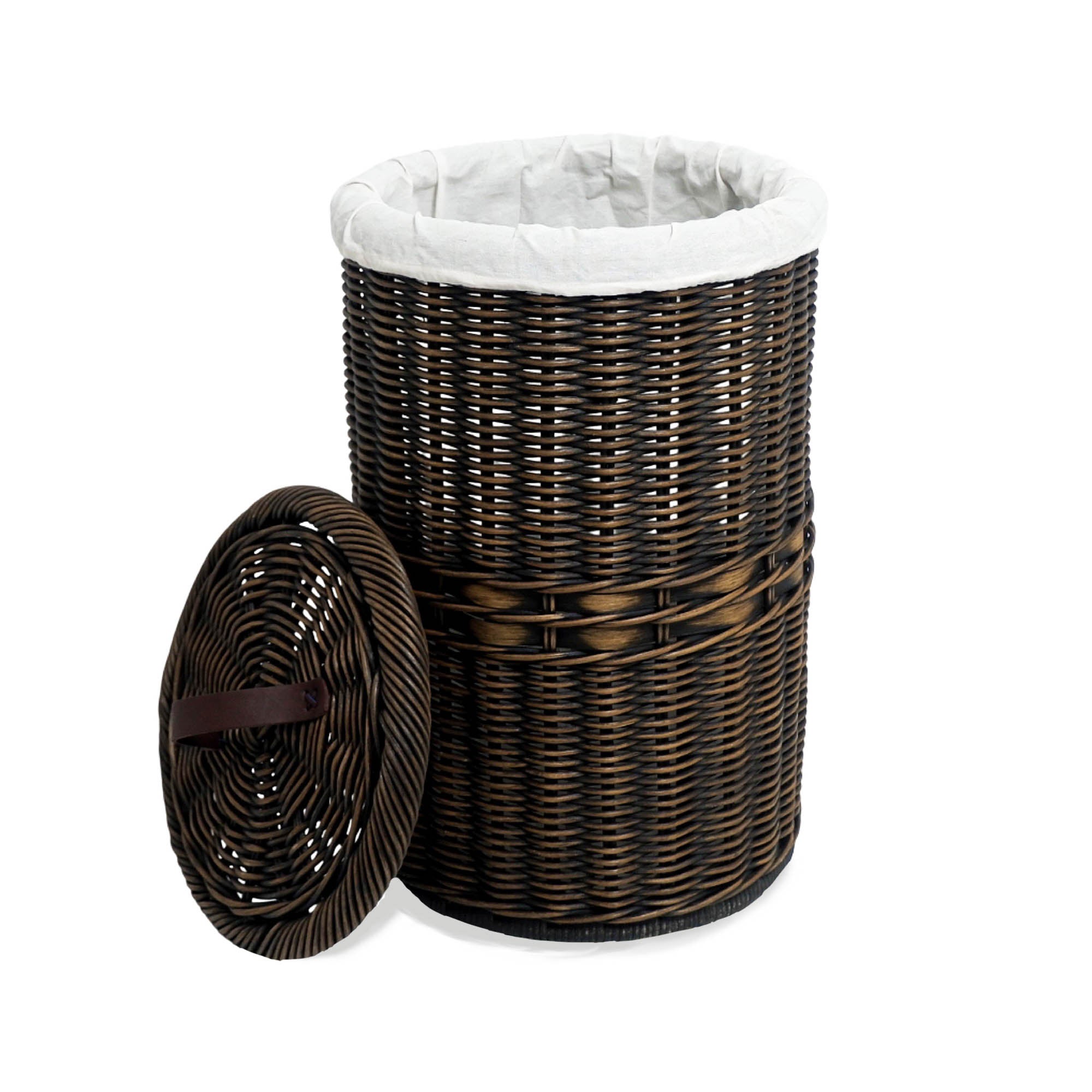 Convert your Tall Wicker Trash Basket or Tall Kubu Wicker Trash Basket to a Laundry Hamper with this Fabric Liner
