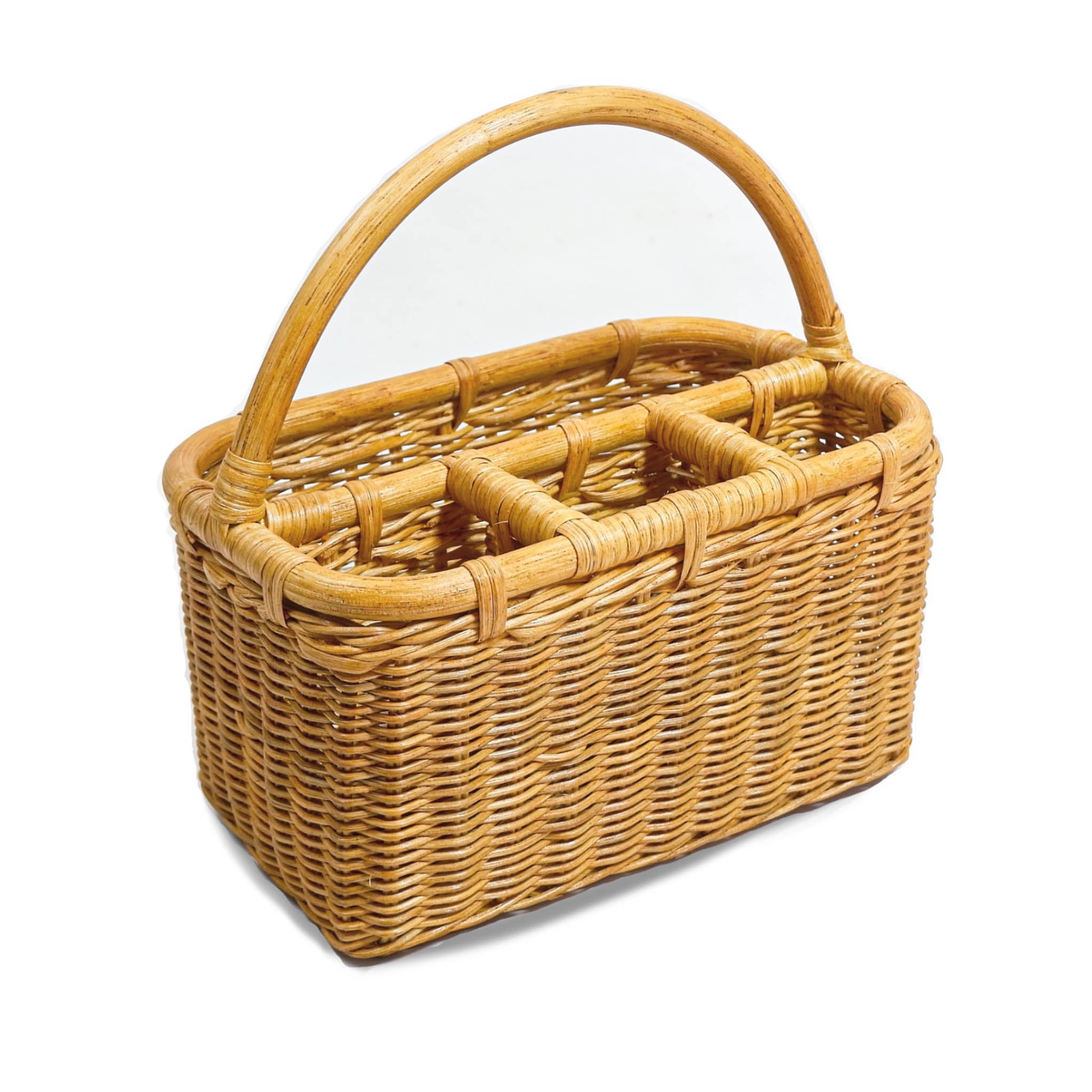 Wicker Utensil Caddy in Sandstone