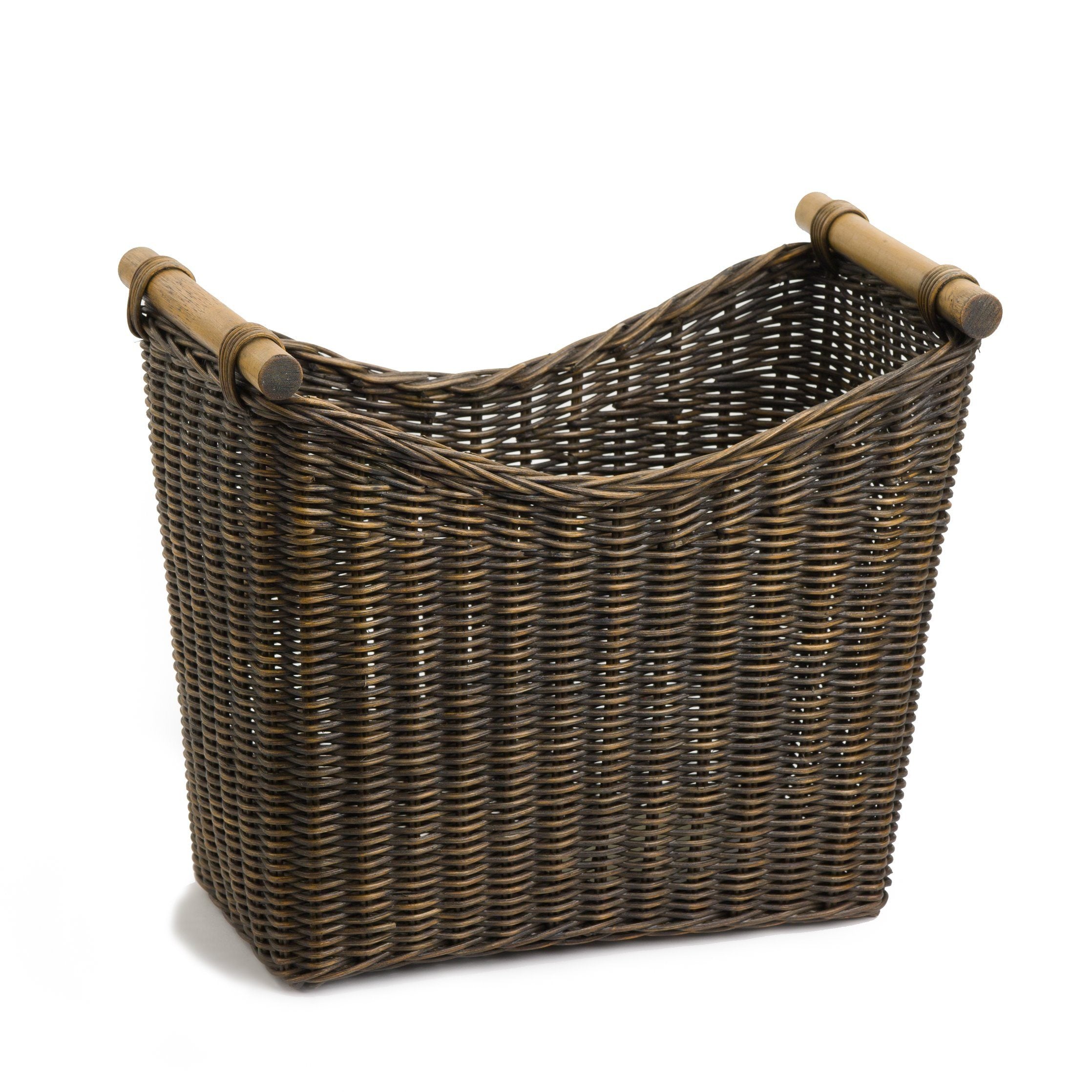 Narrow Wicker Magazine Basket | The Basket Lady
