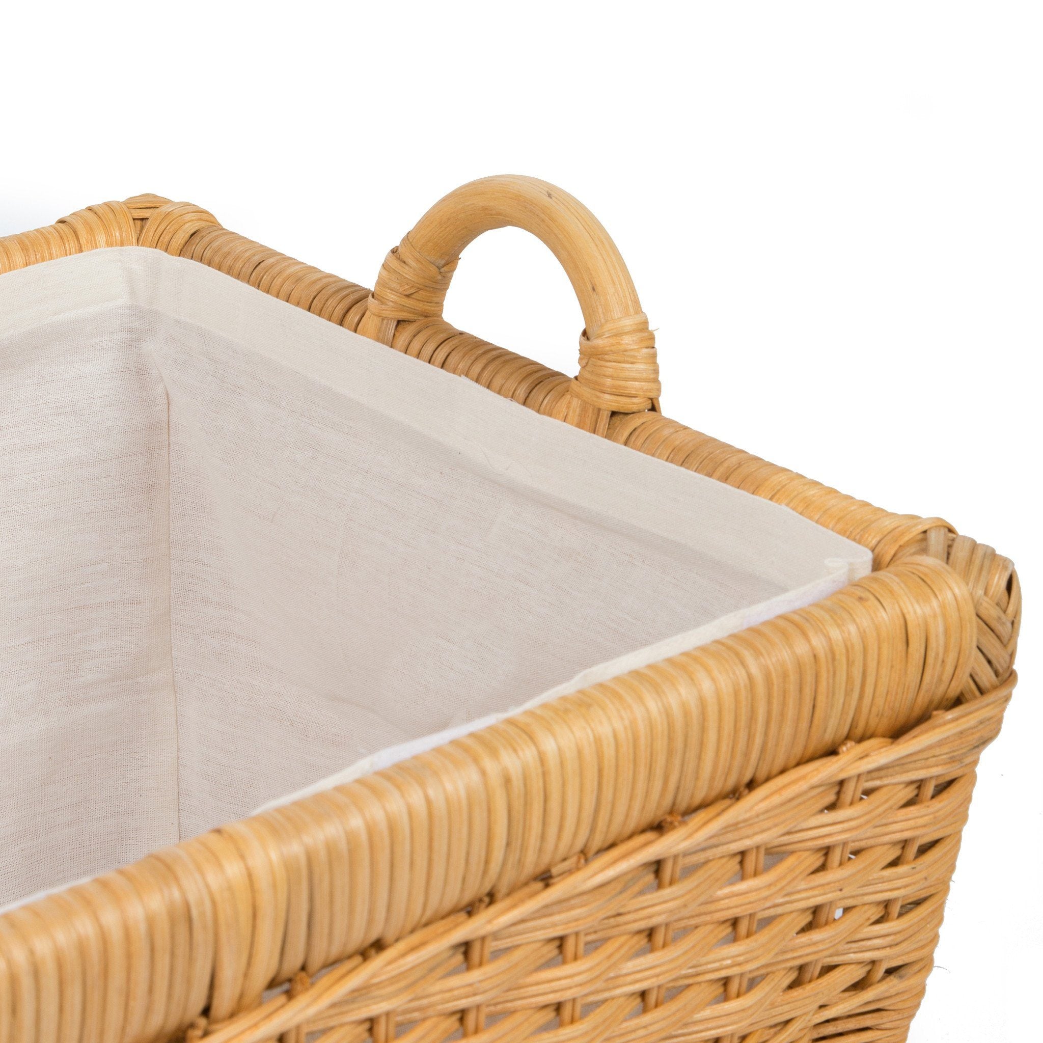 The Basket Lady Fabric Liner for Lift-off Lid Wicker Storage Basket