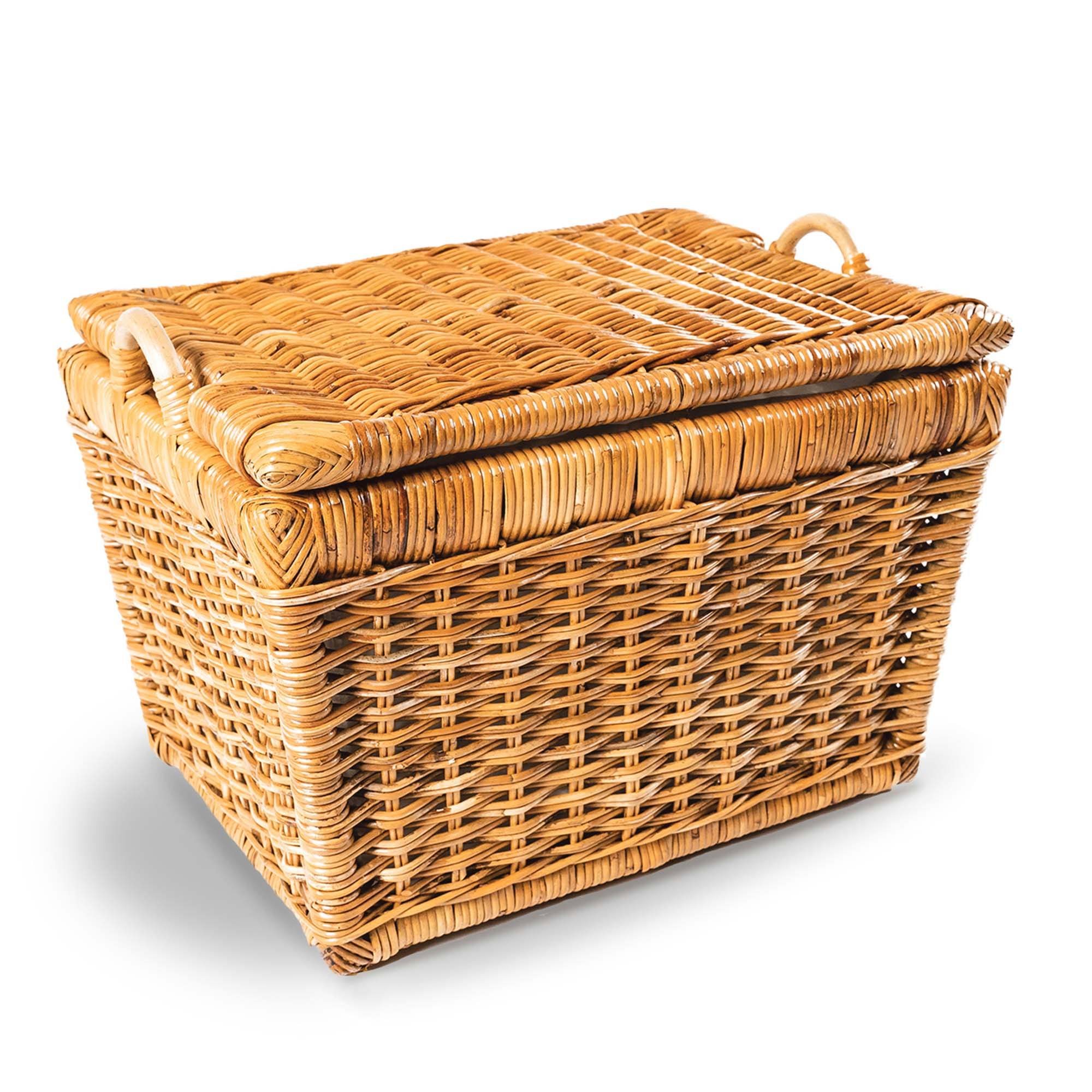 Wicker storage boxes outlet with lids large