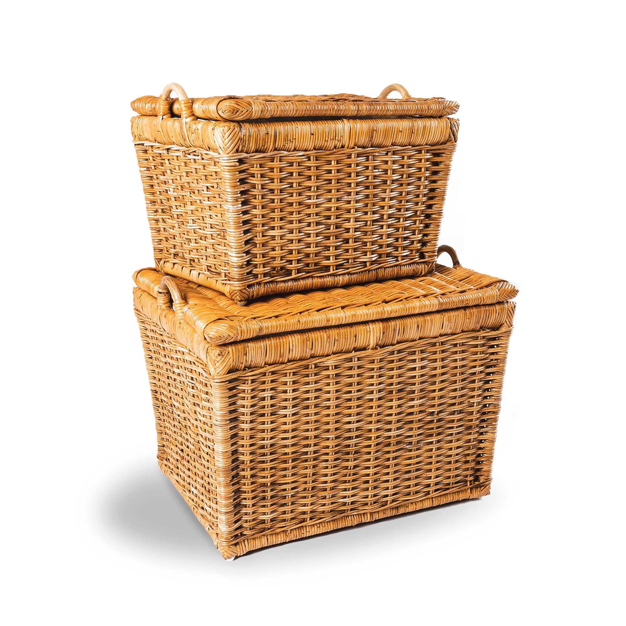 Basket with lid storage deals