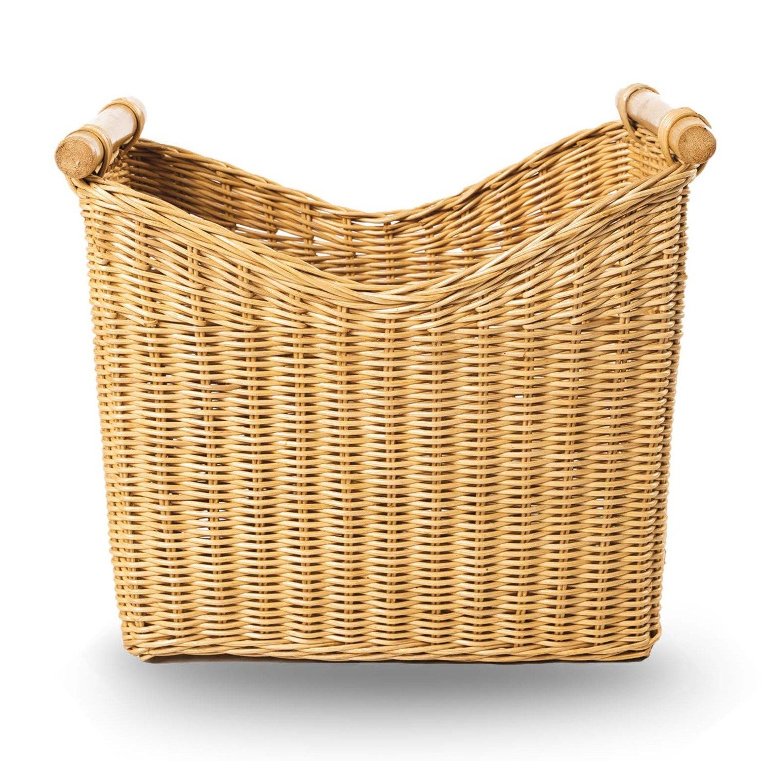 Narrow Wicker Magazine Basket Storage > Open Storage The Basket Lady