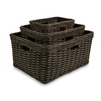 Rectangular Deep Wicker Storage Basket The Basket Lady 