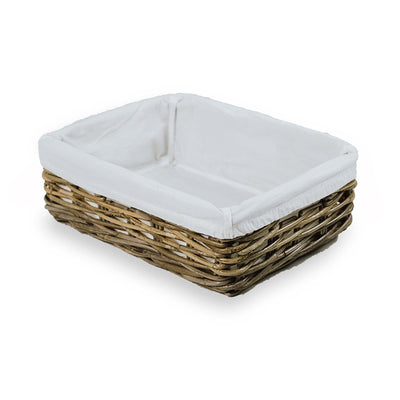 Rectangular Low Kubu Wicker Shelf Basket Storage > Open Storage The Basket Lady 