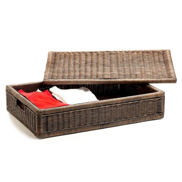 Under bed Wicker Storage Basket Bedroom Storage