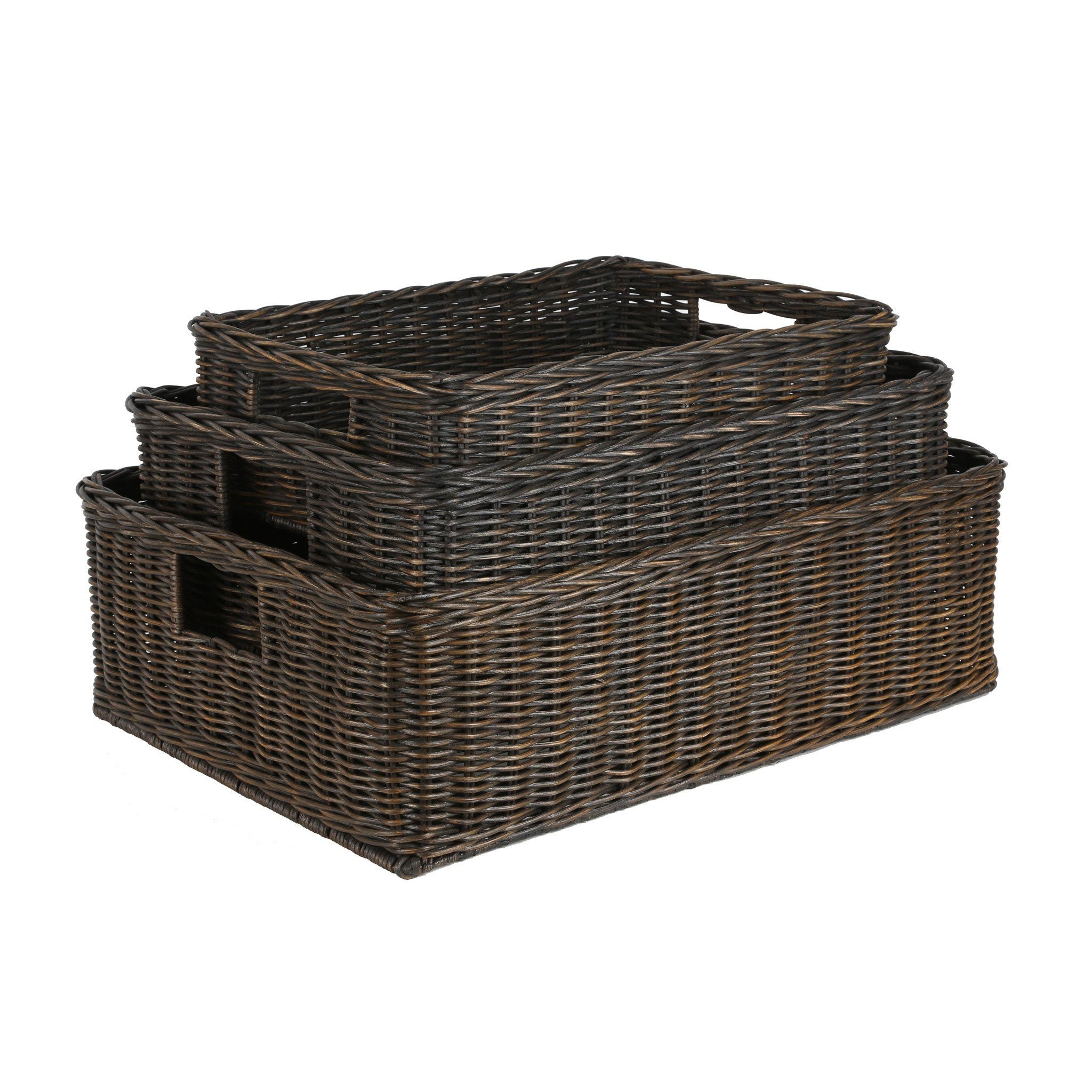 Handmade Rattan Small Storage Box Basketry with Lid for Bulk