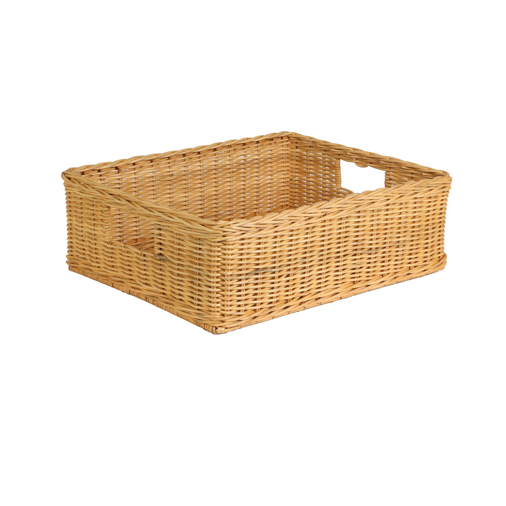 Underbed Wicker Storage Basket Bed & Bath > Underbed Storage The Basket Lady Toasted Oat L