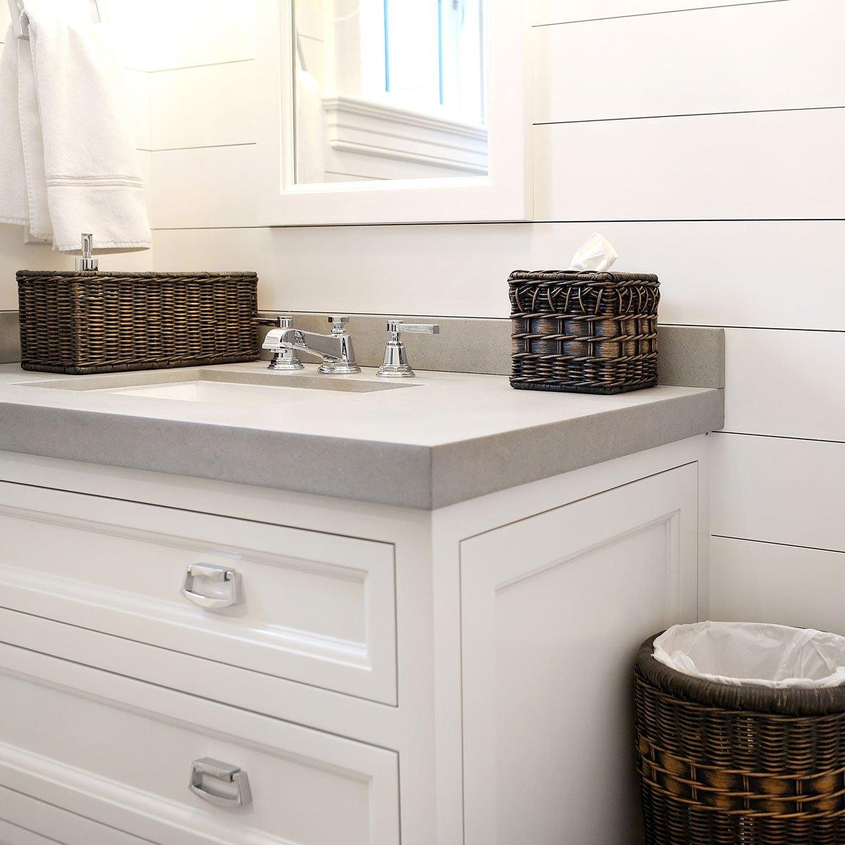 Wicker Bathroom Accessories in Antique Walnut Brown | The Basket Lady