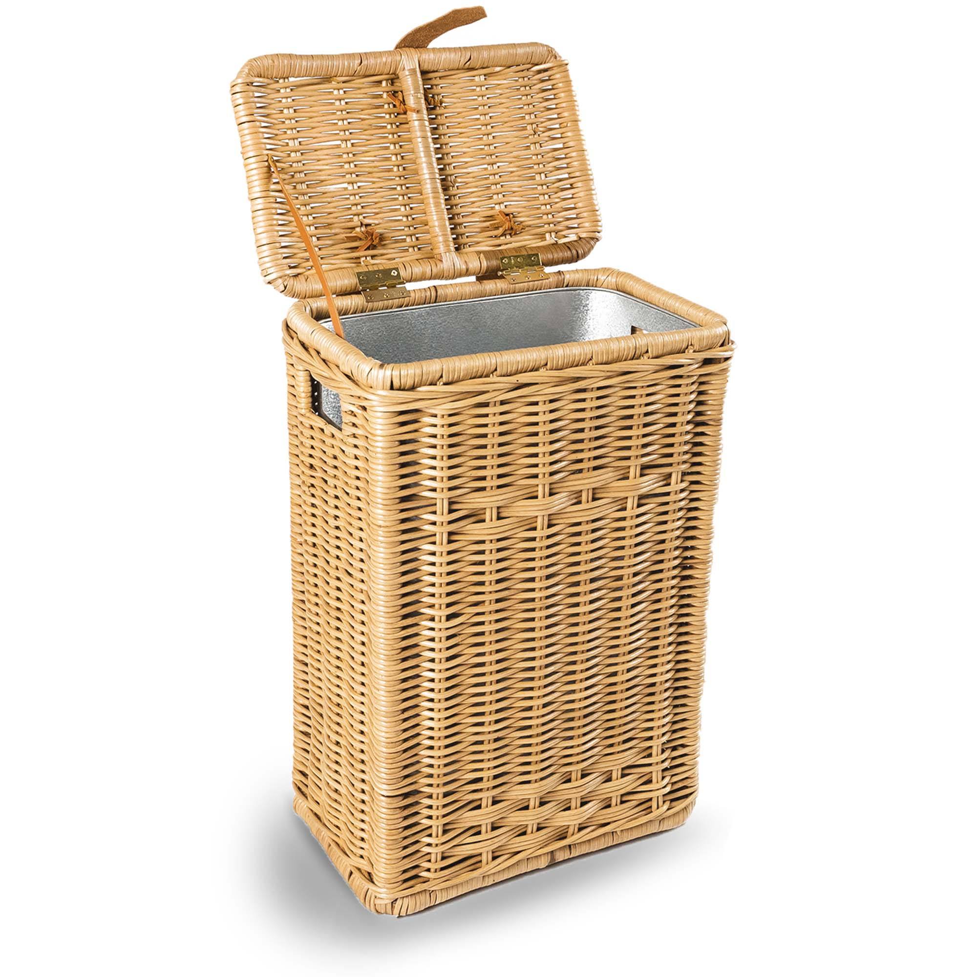 Wicker Kitchen Waste Basket with Metal Liner – The Basket Lady