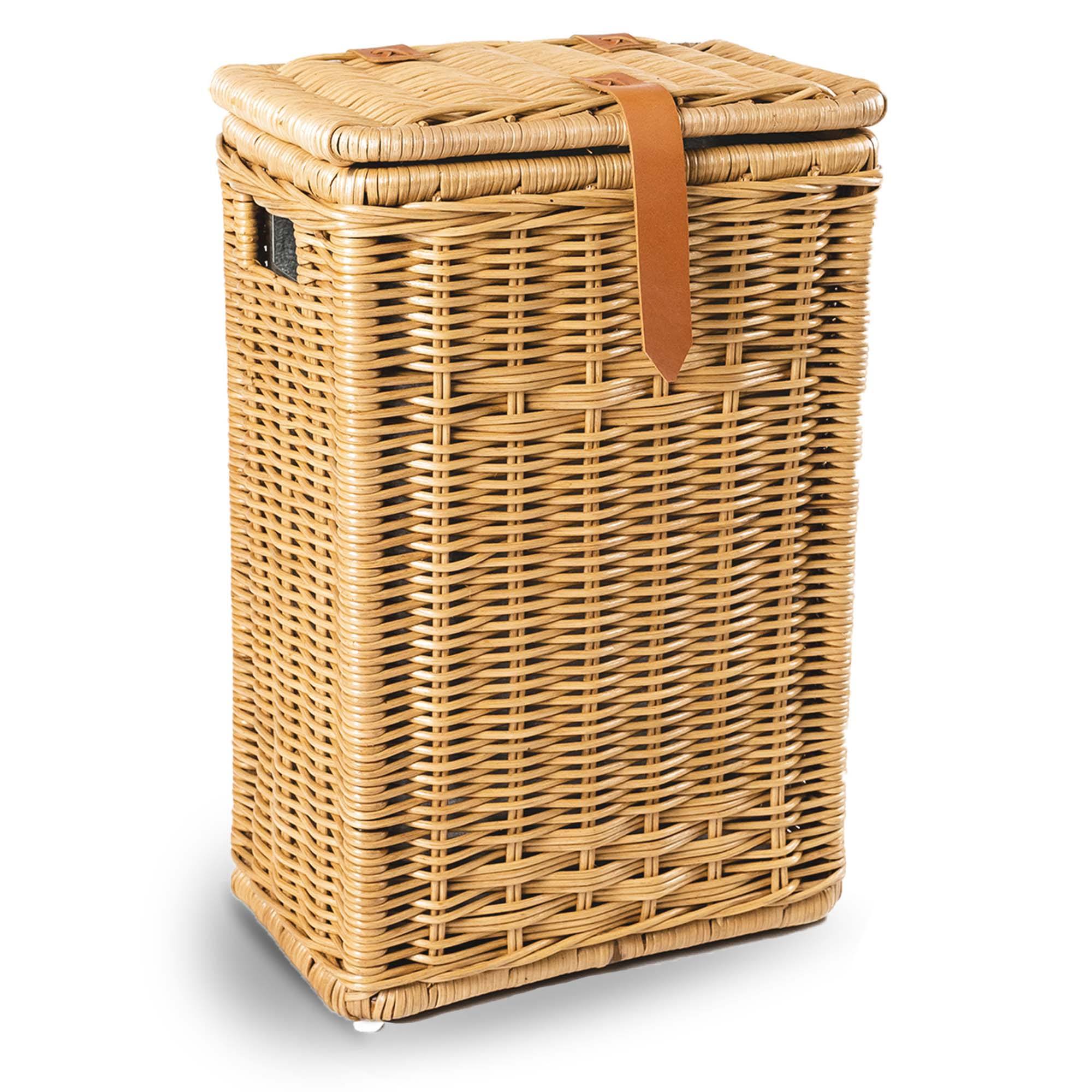 Wicker Kitchen Trash Basket in Sandstone | The Basket Lady