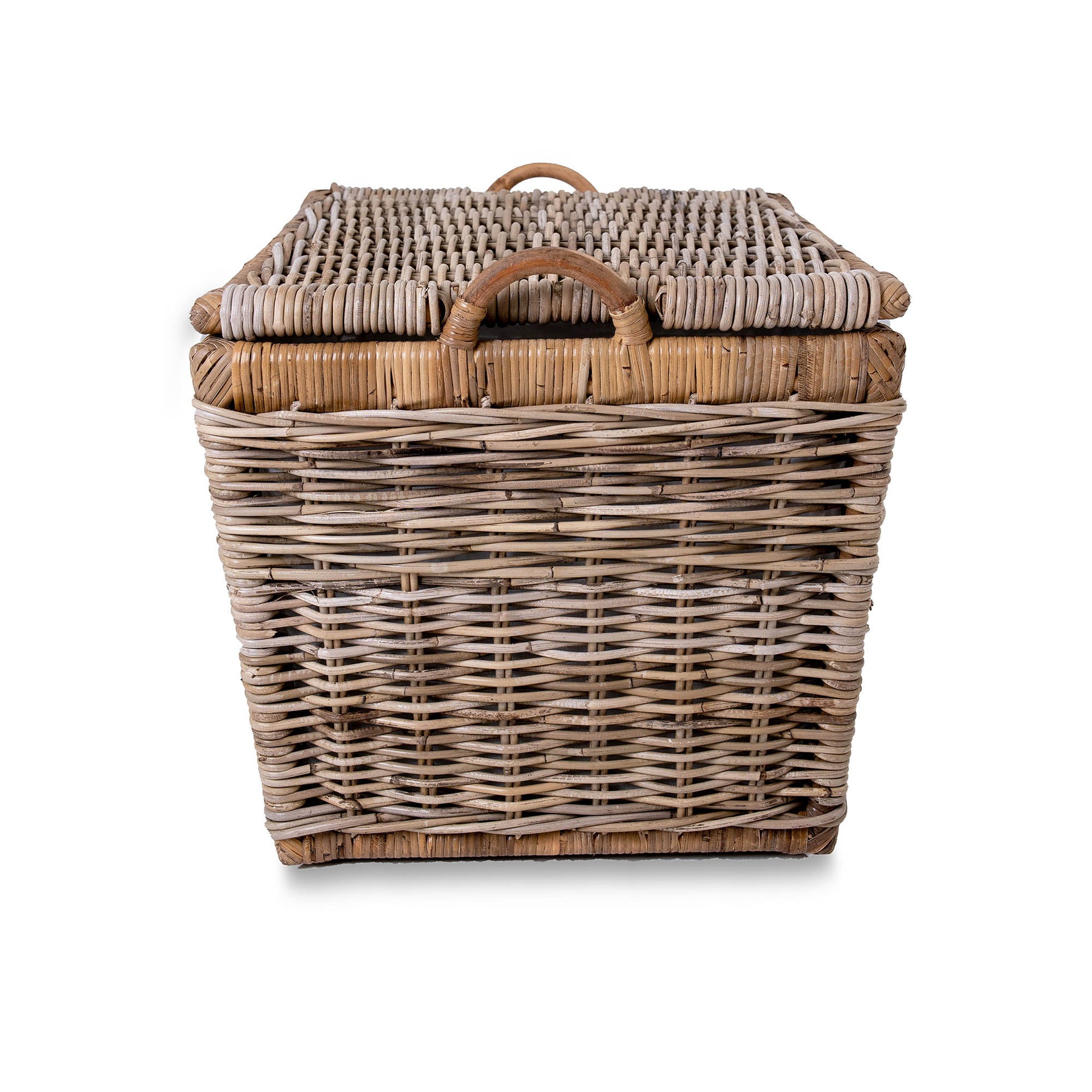 LiftOff Lid Kubu Wicker Storage Basket The Basket Lady