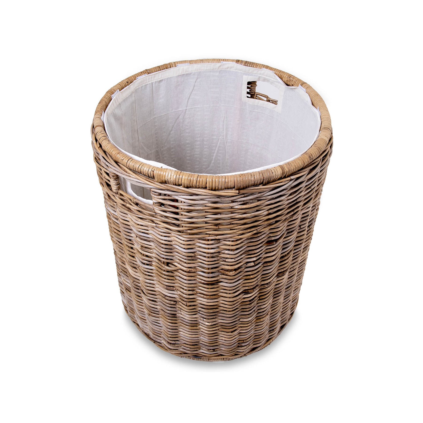 Round Kubu Wicker Laundry Hamper Clothes Hamper The Basket Lady