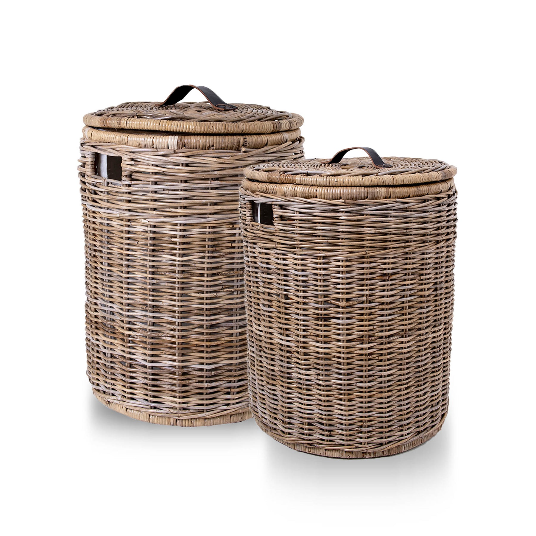 Round Kubu Wicker Laundry Hamper Clothes Hamper The Basket Lady