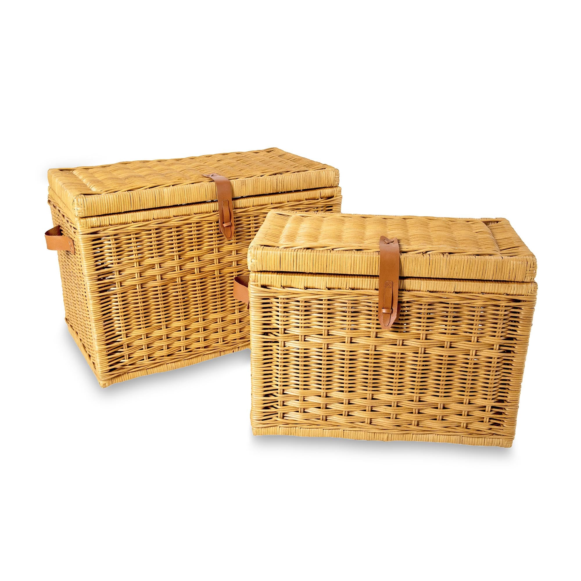 Wicker Storage Trunk in Sandstone, nested set of 2 | The Basket Lady