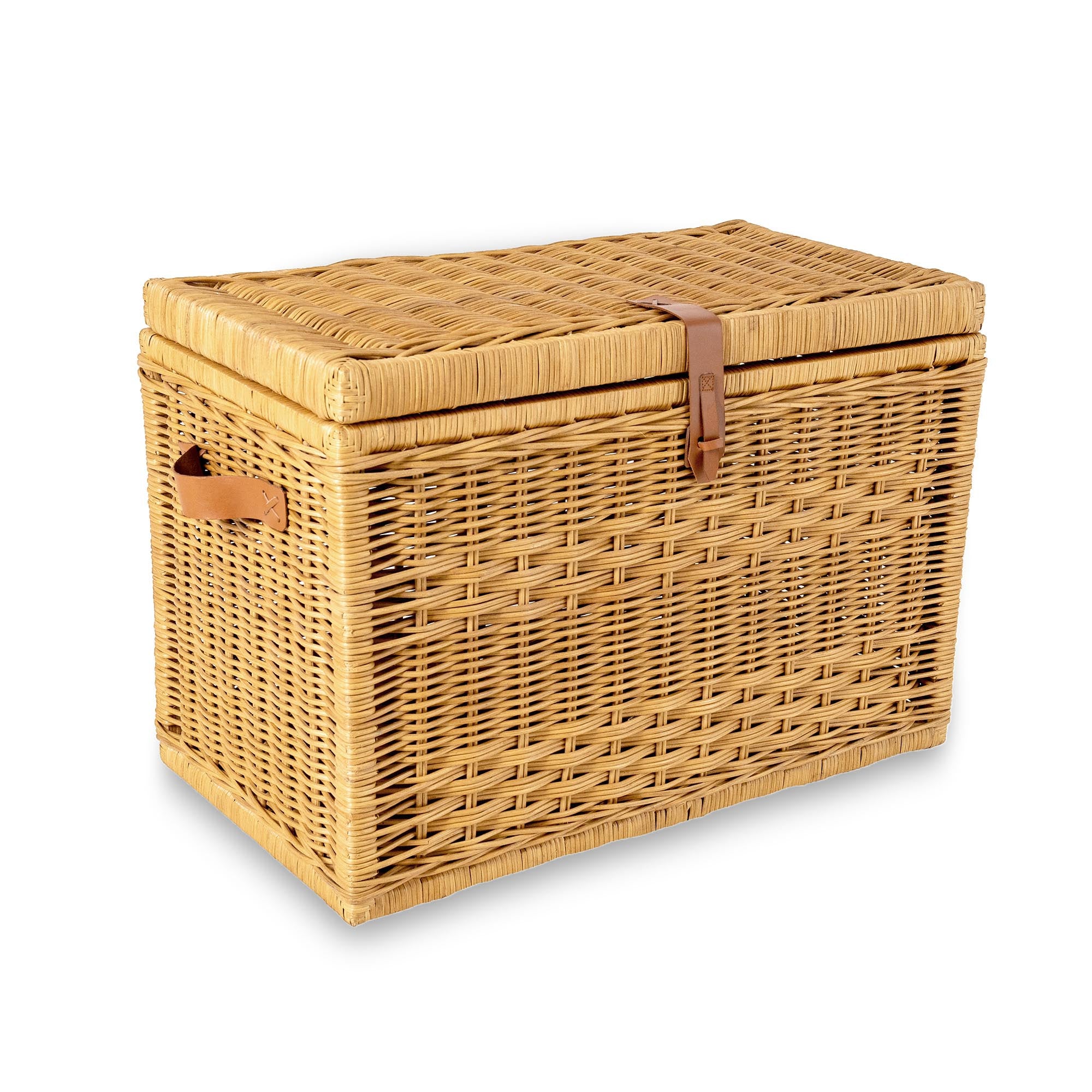 Wicker Storage Trunk in Sandstone, size large | The Basket Lady