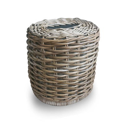 Drop-in Oval Kubu Wicker Waste Basket | The Basket Lady