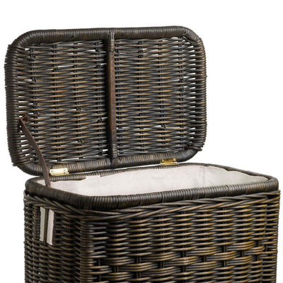 The Basket Lady Fabric Liner for Narrow Rectangular Wicker Laundry Hamper