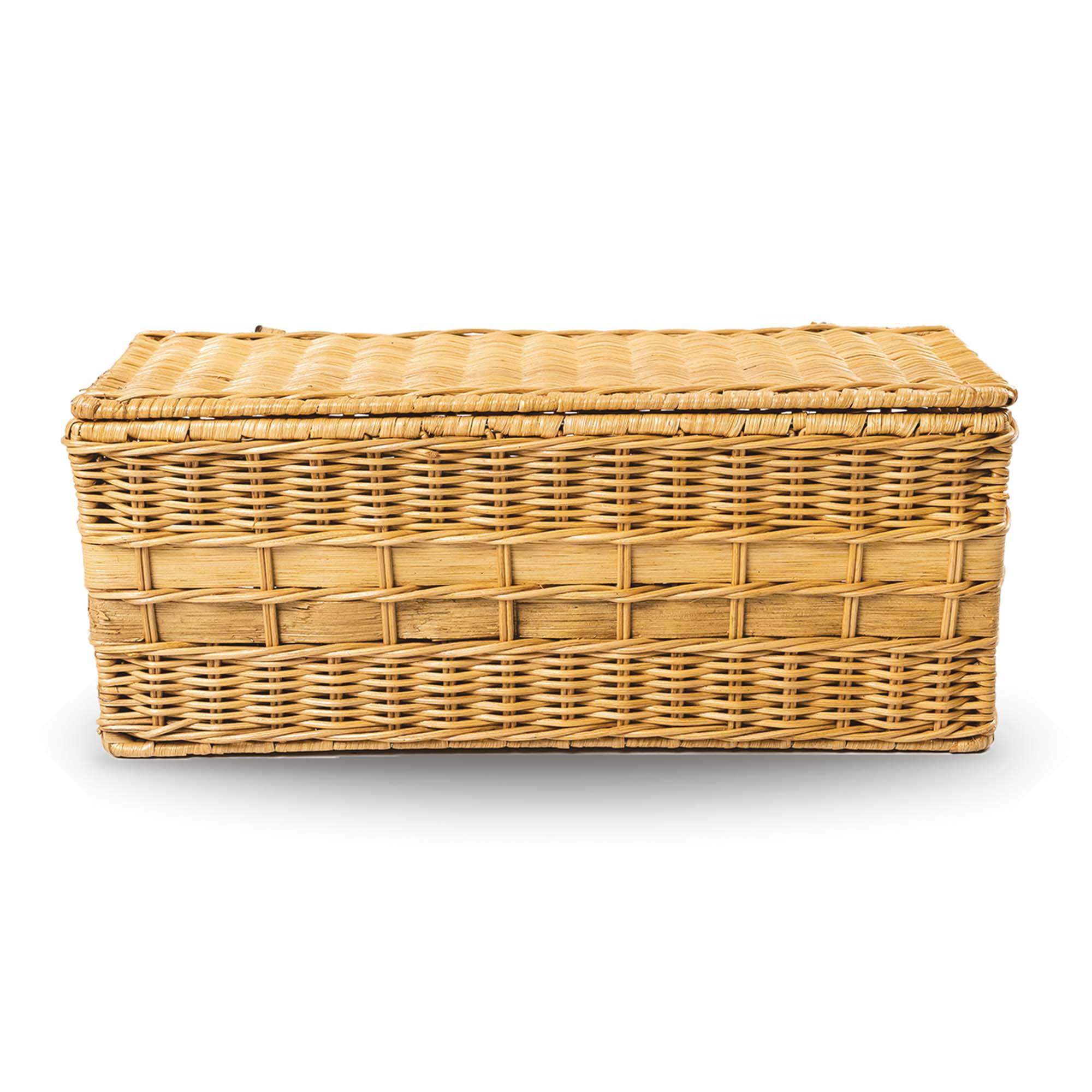 Lidded Wicker Box Bed & Bath > Bathroom The Basket Lady 