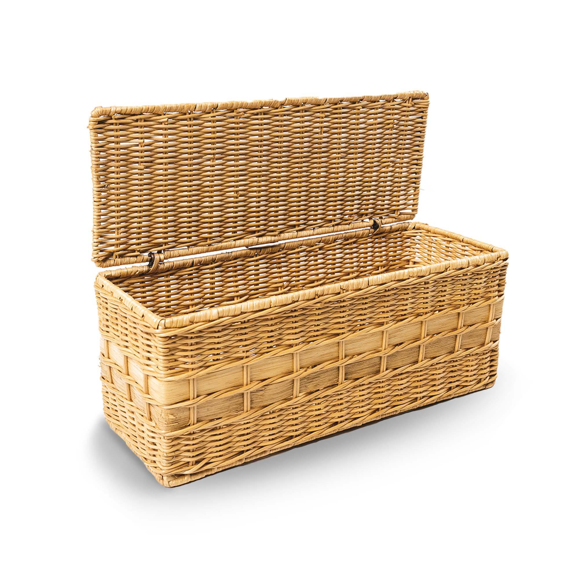 Lidded Wicker Box Bed & Bath > Bathroom The Basket Lady 