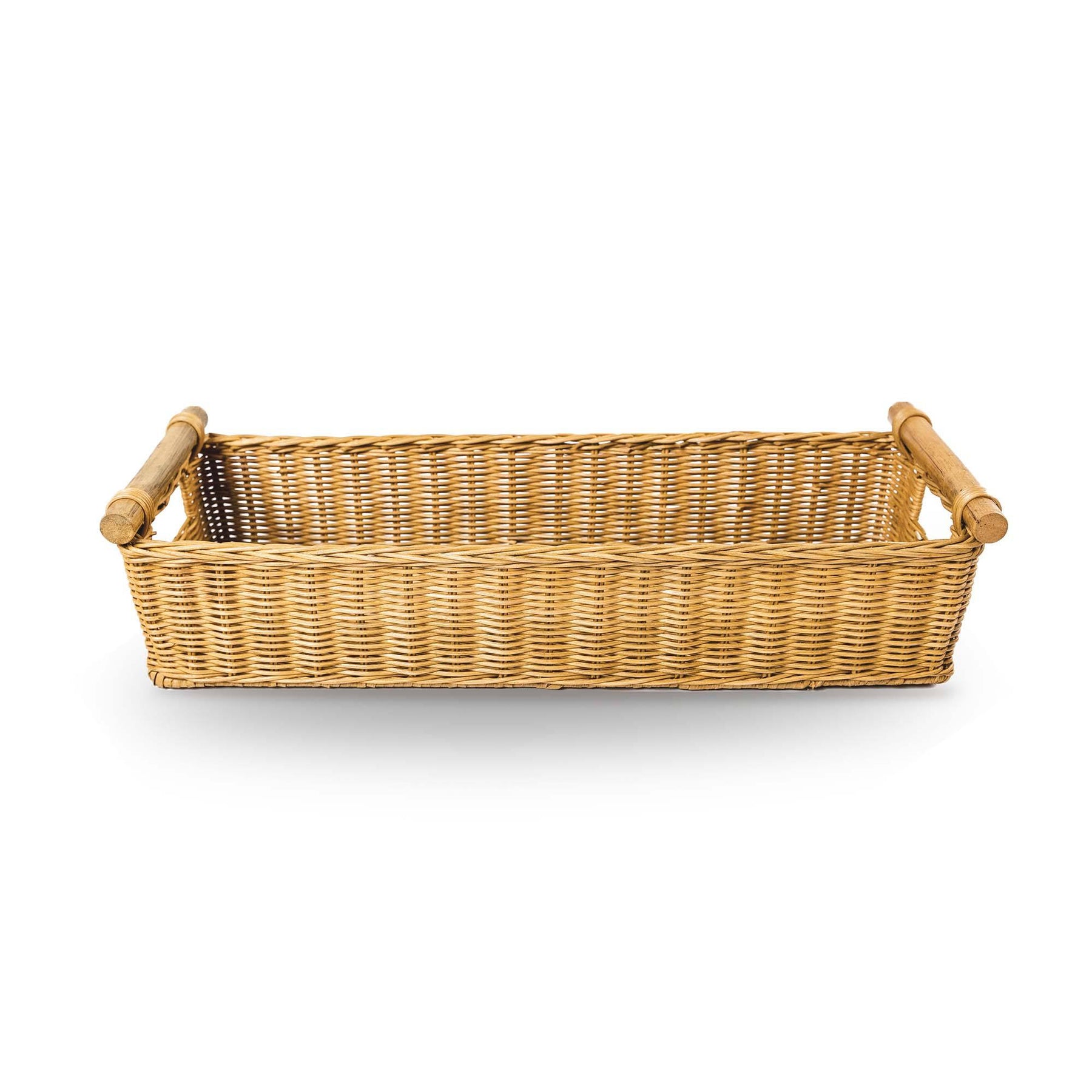 Narrow Pole Handle Wicker Basket | The Basket Lady