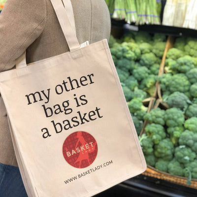 The Basket Lady Canvas Grocery Bag The Basket Lady 