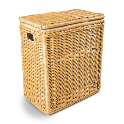 Narrow Rectangular Laundry Hamper in Sandstone | The Basket Lady