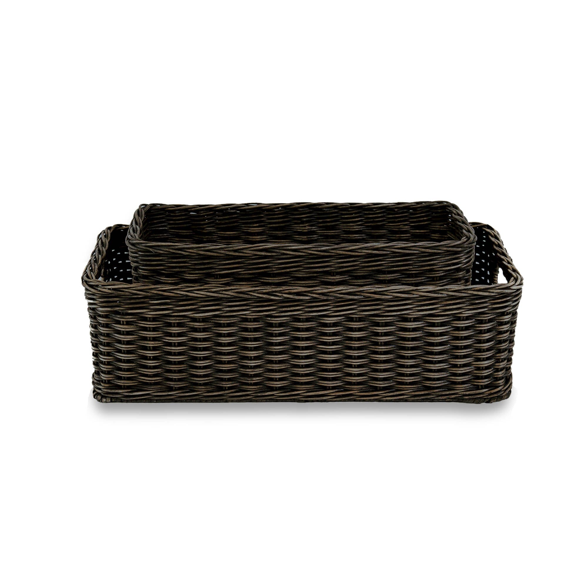 Narrow Rectangular Wicker Storage Basket The Basket Lady 