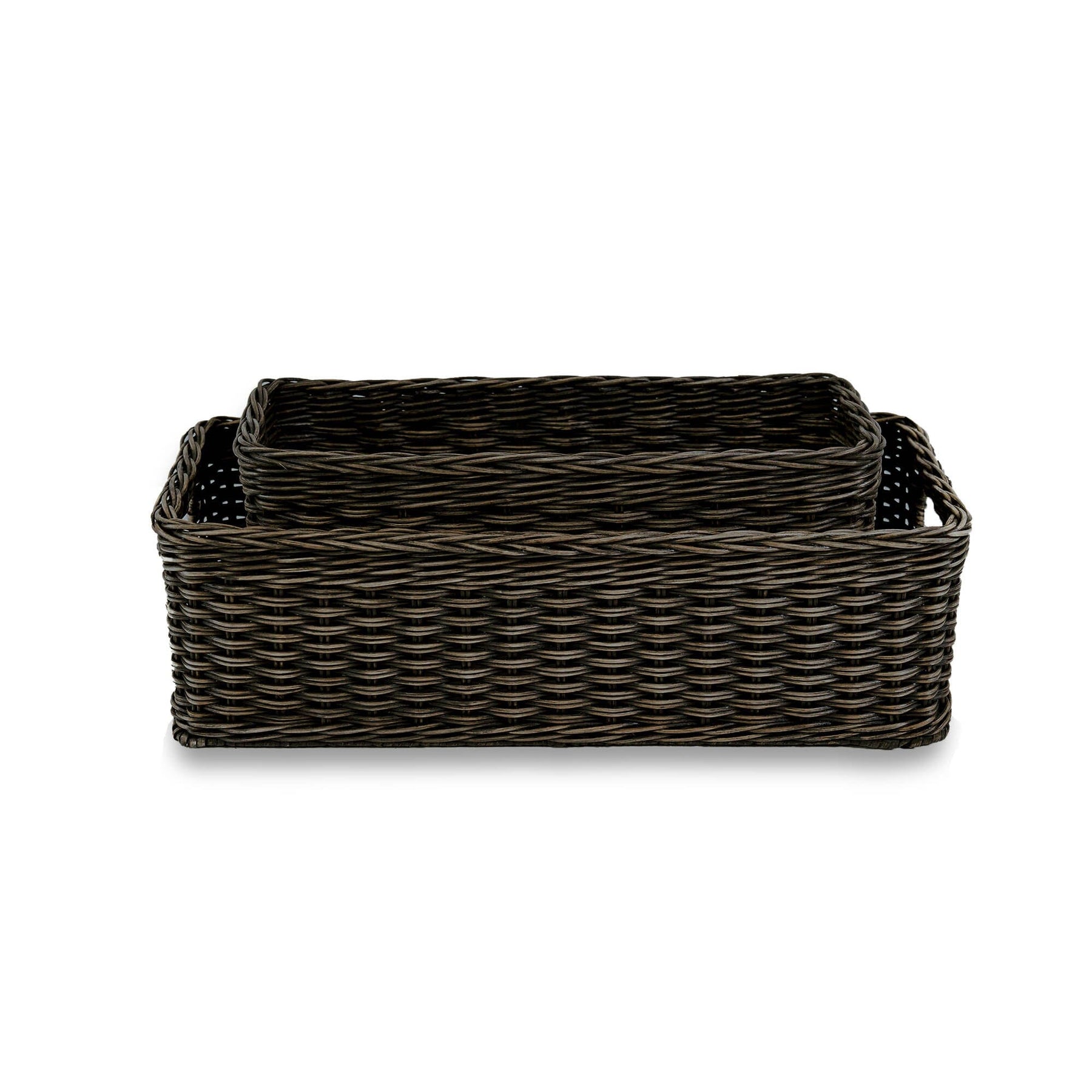 Narrow Rectangular Wicker Storage Basket | The Basket Lady