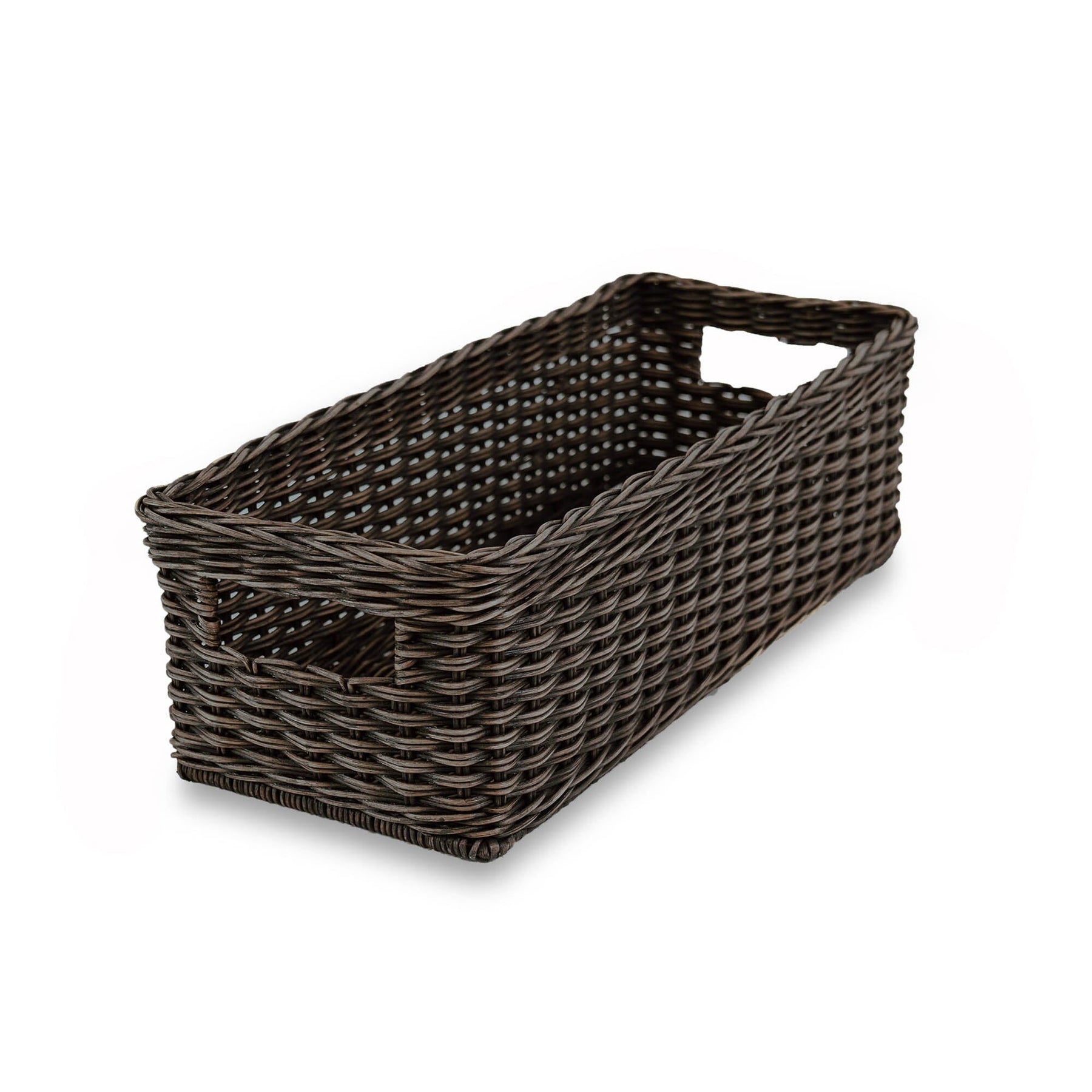 Narrow Rectangular Wicker Storage Basket The Basket Lady