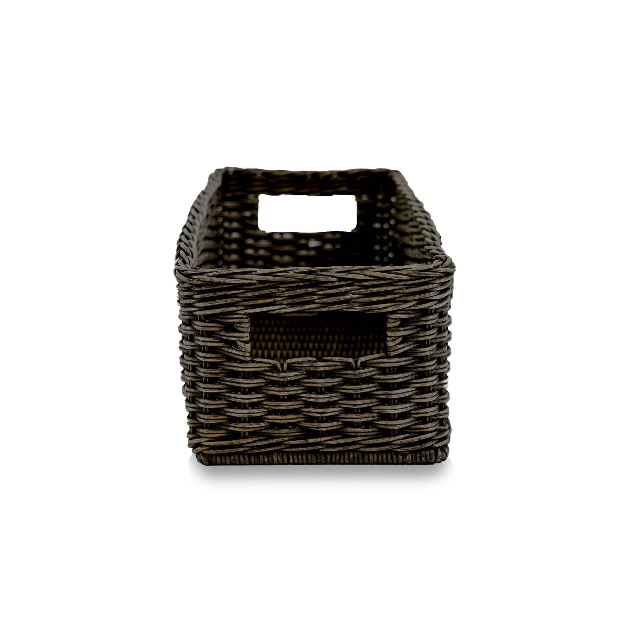 Narrow Rectangular Wicker Storage Basket The Basket Lady 
