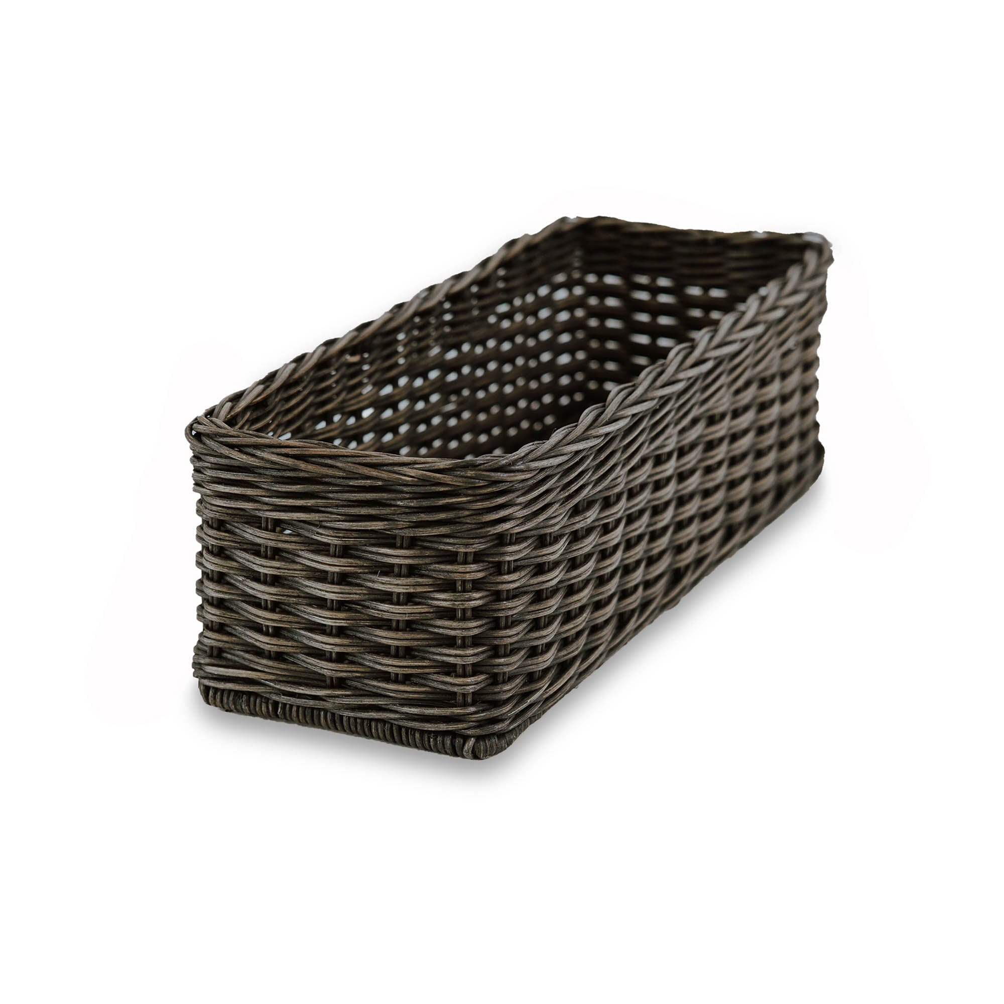 Narrow Rectangular Wicker Storage Basket The Basket Lady 