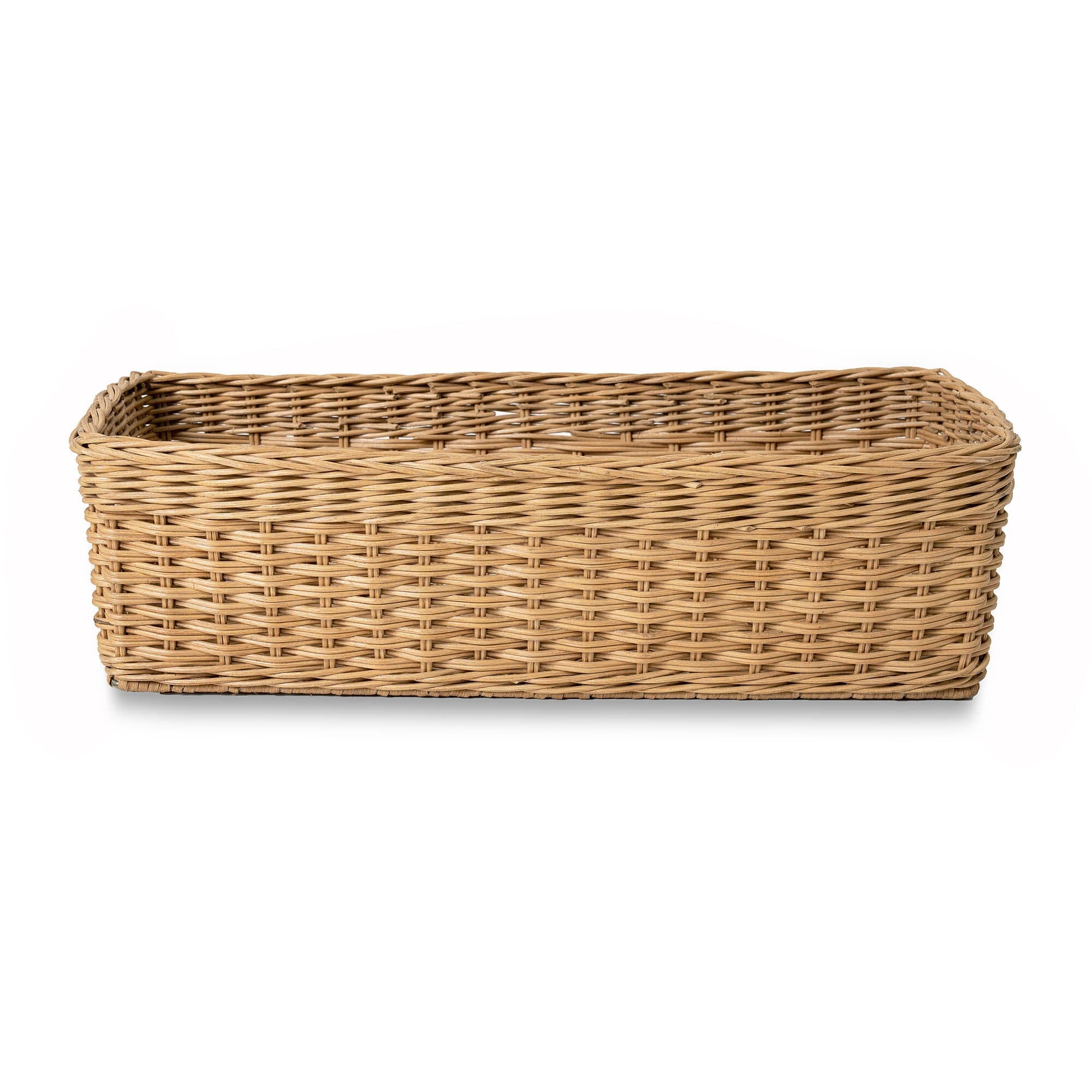 Narrow Rectangular Wicker Storage Basket The Basket Lady 