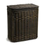 Narrow Rectangular Lidded Wicker Laundry Hamper | The Basket Lady