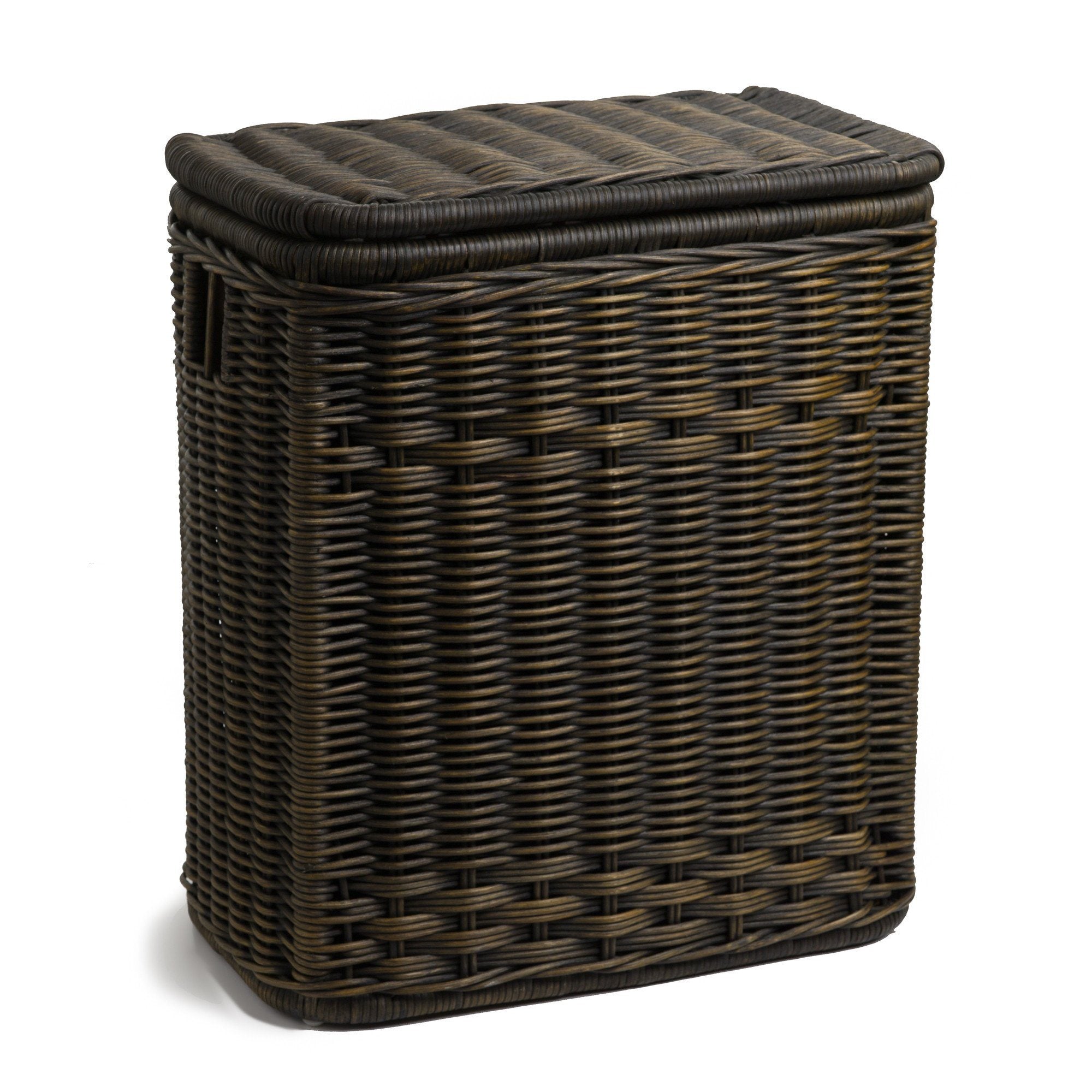 Rattan Lidded Laundry Bin