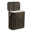 Narrow Rectangular Lidded Wicker Laundry Hamper | The Basket Lady