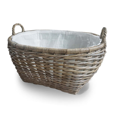 Oval Kubu Wicker Laundry Basket | The Basket Lady
