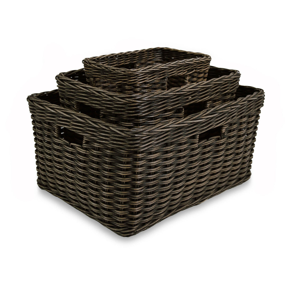 Rectangular Deep Wicker Storage Basket