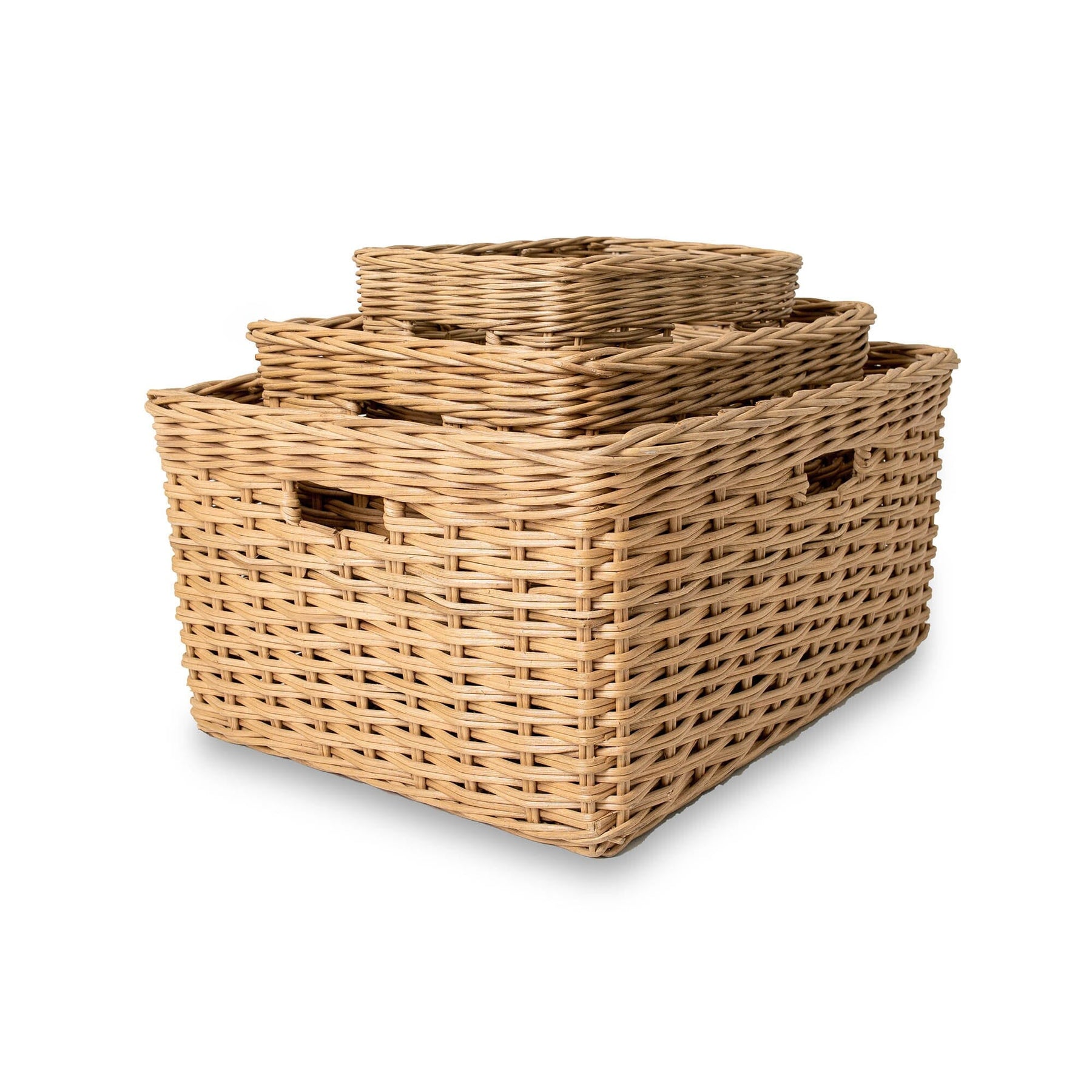 Deep Rectangular Basket Rectangular Deep Wicker Storage Basket – The Basket Lady