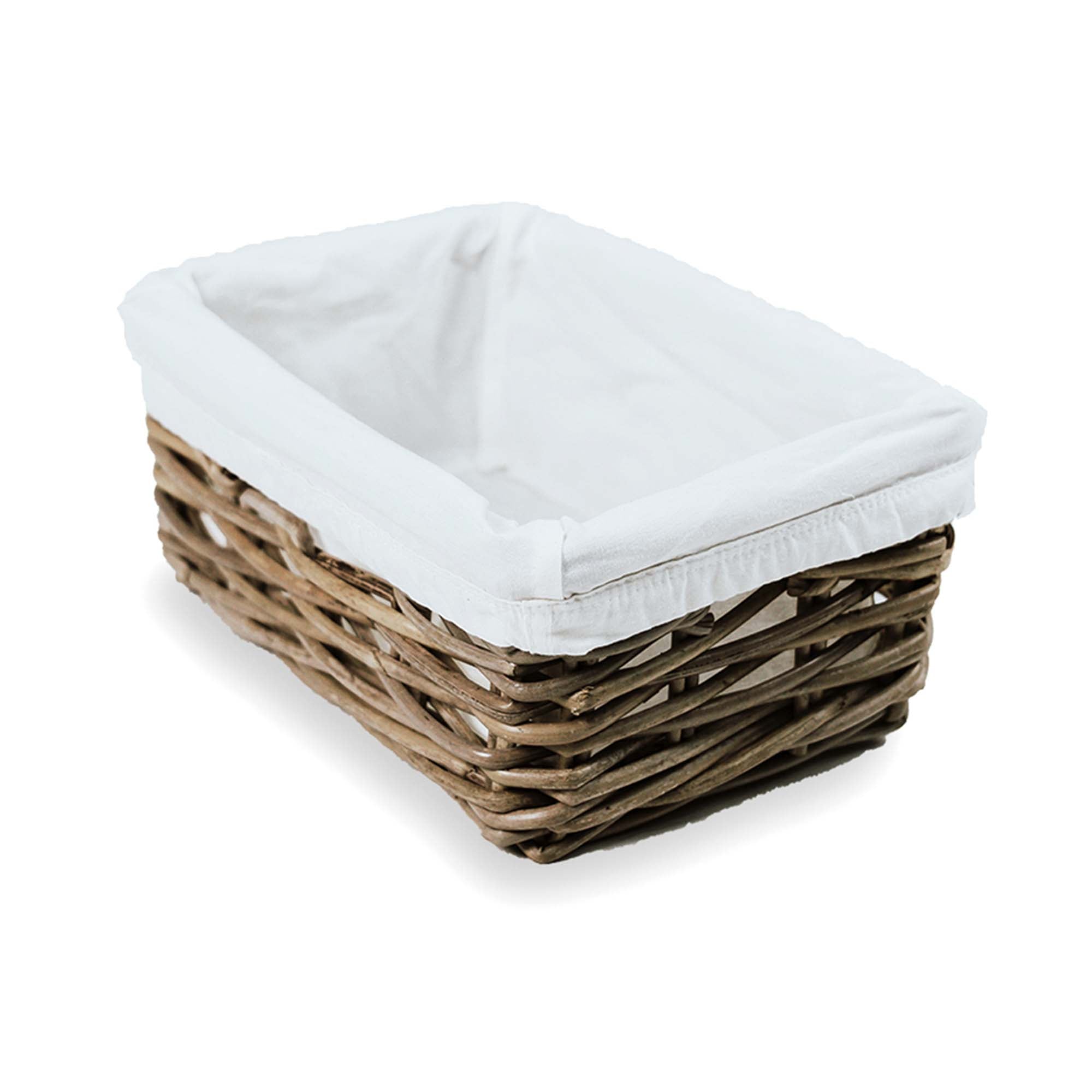 Rectangular Low Kubu Wicker Shelf Basket Storage > Open Storage The Basket Lady 