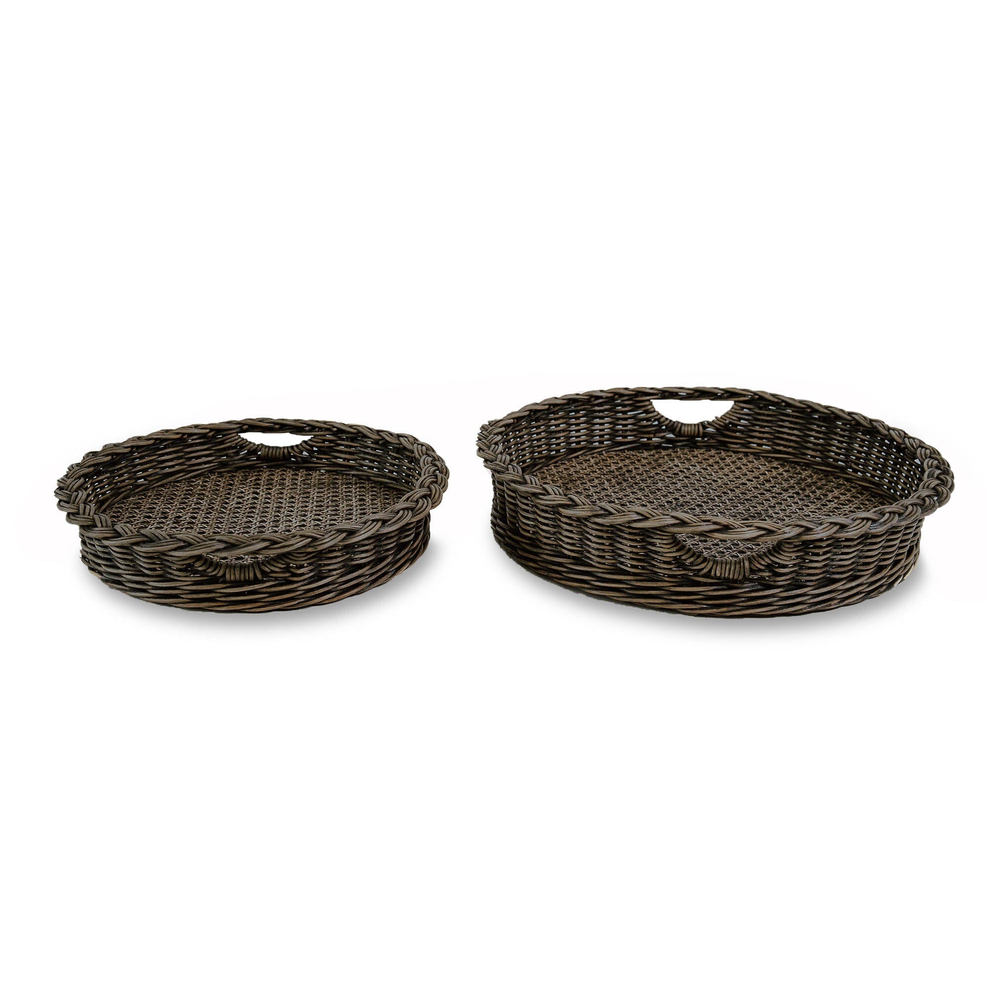 Round Wicker Serving Tray Kitchen > Serving The Basket Lady 