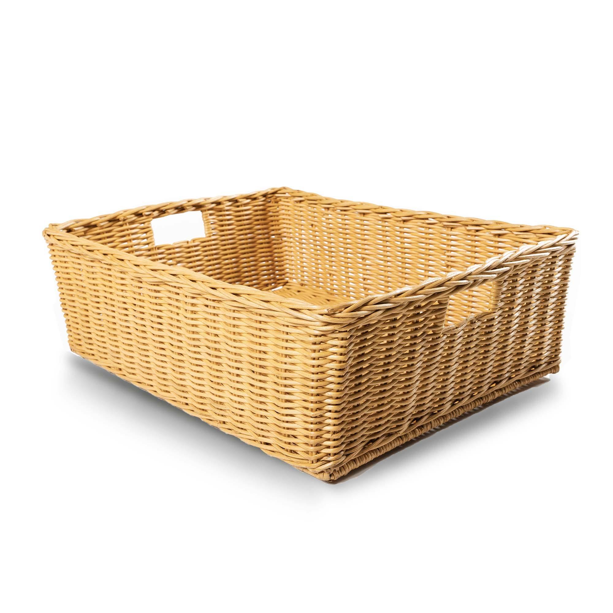 #color_sandstone - Underbed Wicker Storage Basket, Sandstone, XL size | The Basket Lady