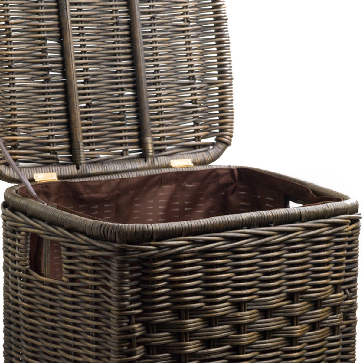 The Basket Lady Fabric Liner for Narrow Rectangular Wicker Laundry Hamper