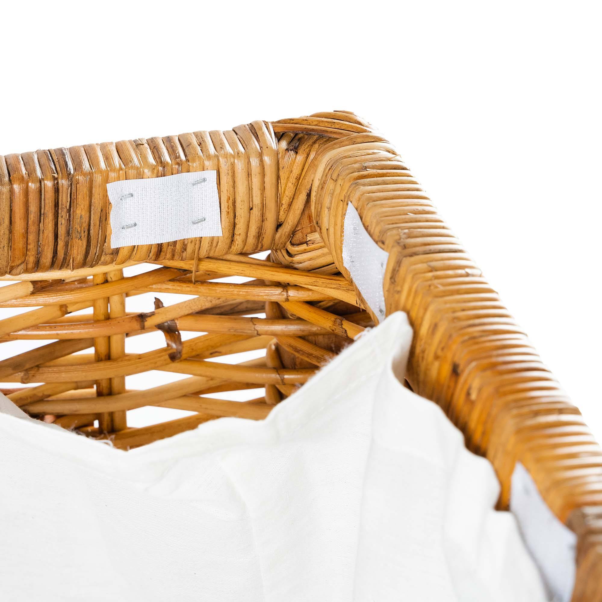 Wicker Storage Trunk in Simply Natural, includes removable fabric liner | The Basket Lady